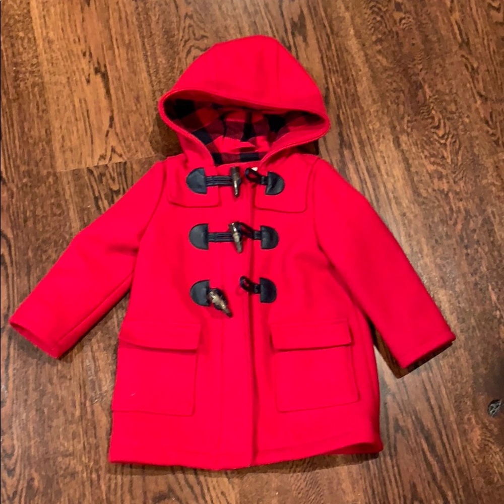 Girl red coat size 2